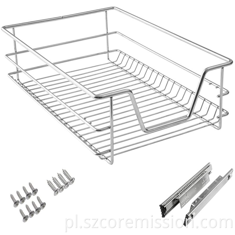 40cm Bowl Dish Drying Rack Telescopic Storage Drawer